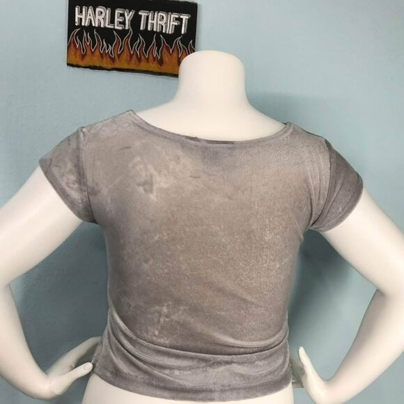 VTG 90s Harley-Davidson T-shirt Medium Women, Embroidery, Velvet Fabric - Picture 3 of 5